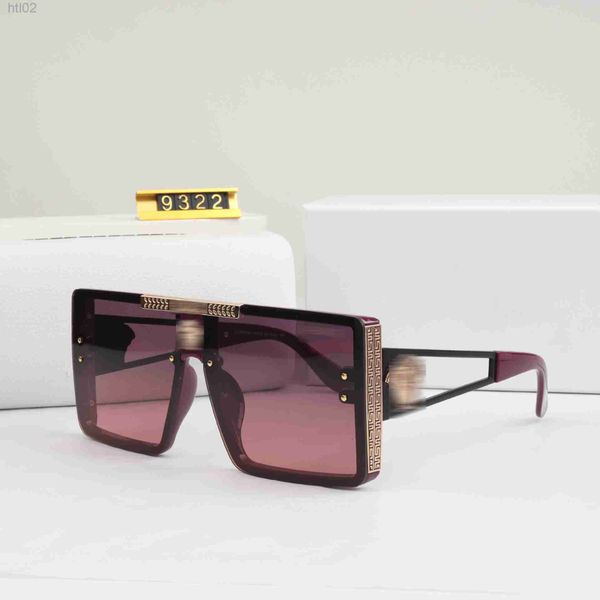 designer versage sunglasses vercace 2023 new fanjia large frame fashion sunglasses personalized head letter border sunglasses 8262, White;black