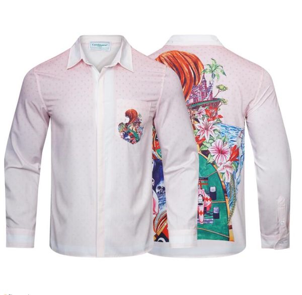 new men casual shirts casablanc crane flowers and birds around the gradient fairyland long-sleeve lapel flower shirt temperament long sleeve, White;black
new men casual shirts casablanc crane flowers and birds around the gradient fairyland long-sleeve lapel flower shirt temperament long sleeve, White;black