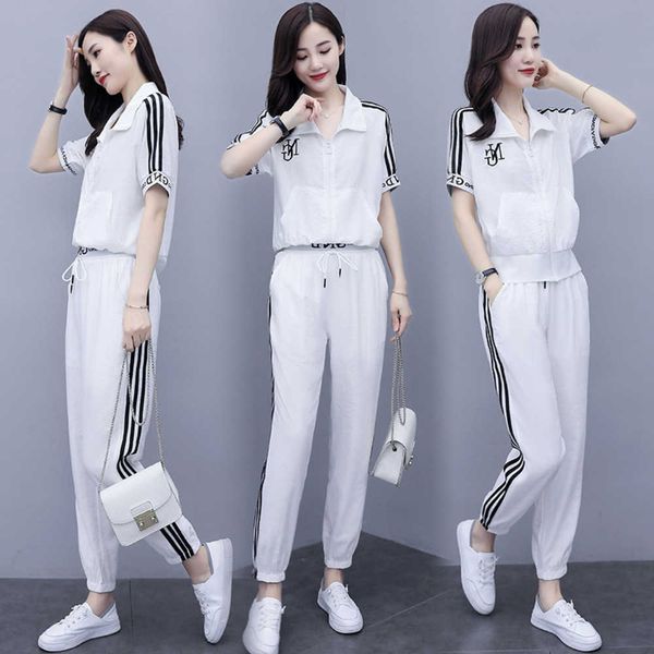 2023 summer women's new short sleeved loose sportswear suit korean casual two-piece european fashion women sports tracksu jogging36, Gray
2023 summer women's new short sleeved loose sportswear suit korean casual two-piece european fashion women sports tracksu jogging36, Gray
