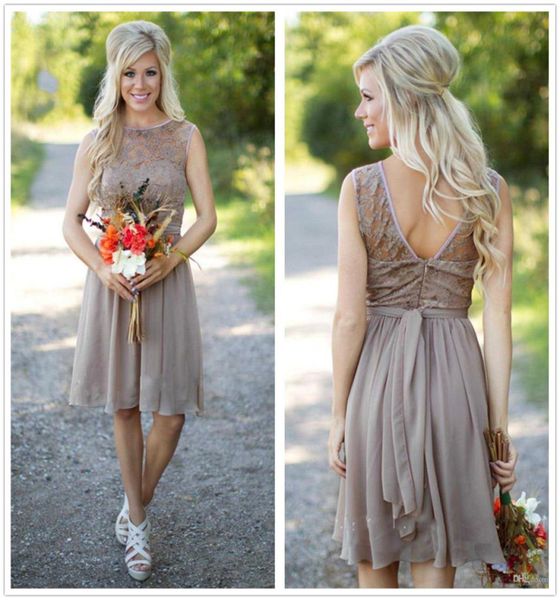 brown chiffon short country bridesmaid dresses sheer lace knee length a line short wedding guest party dresses3749855, White;pink
brown chiffon short country bridesmaid dresses sheer lace knee length a line short wedding guest party dresses3749855, White;pink