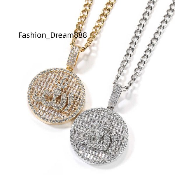 2023 new selling hip hop rock with zircon disc symbol pendant plated with true gold trend fine jewelry necklace for men, Silver
2023 new selling hip hop rock with zircon disc symbol pendant plated with true gold trend fine jewelry necklace for men, Silver
