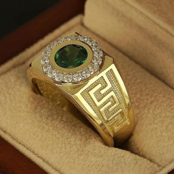 cluster rings fashion men s classic gold color ring luxurly inlaid with green stone for men husband party wedding anniversary gift 230630, Golden;silver
cluster rings fashion men s classic gold color ring luxurly inlaid with green stone for men husband party wedding anniversary gift 230630, Golden;silver