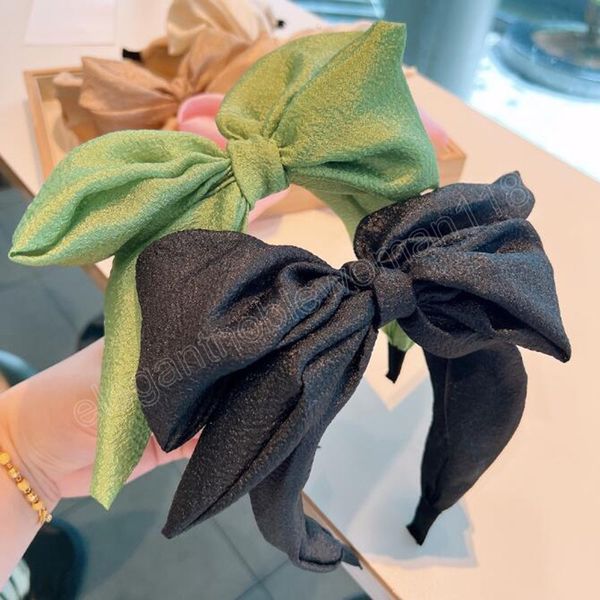 new fashion women headband seersucker oversized bow hair hoop spring solid color turban hairband hair accessories, Silver
new fashion women headband seersucker oversized bow hair hoop spring solid color turban hairband hair accessories, Silver