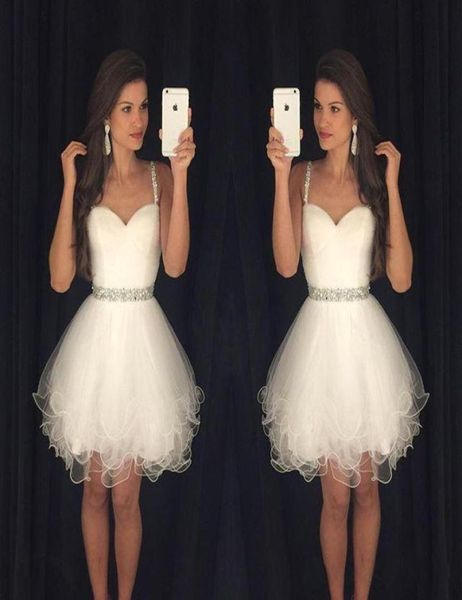 2019 little white homecoming dresses spaghetti straps with beads tulle cocktail dresses formal party dresses prom gowns for women6150966, Blue;pink
2019 little white homecoming dresses spaghetti straps with beads tulle cocktail dresses formal party dresses prom gowns for women6150966, Blue;pink