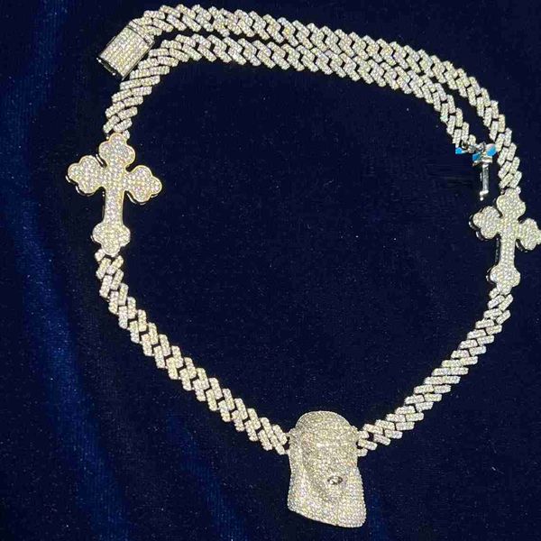 2023 new arrived hip hop men jewelry micro pave cz cuban link chain jesus cross pendant necklace, Silver
2023 new arrived hip hop men jewelry micro pave cz cuban link chain jesus cross pendant necklace, Silver