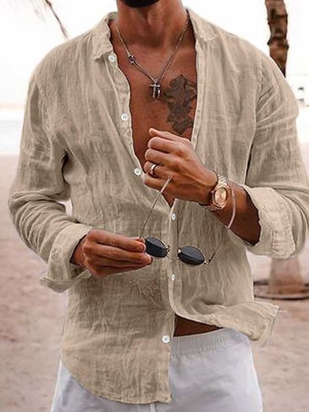 designer men's linen t-shirt casual summer shirt beach black white pink long sleeve plain lapel spring summer hawaiian holiday clothing, White;black
designer men's linen t-shirt casual summer shirt beach black white pink long sleeve plain lapel spring summer hawaiian holiday clothing, White;black