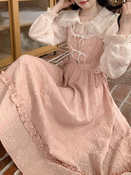 urban dresses winter kawaii strap dres bow floral print lolita midi female casual korean fashion slim sweet party 230630, White;black
urban dresses winter kawaii strap dres bow floral print lolita midi female casual korean fashion slim sweet party 230630, White;black