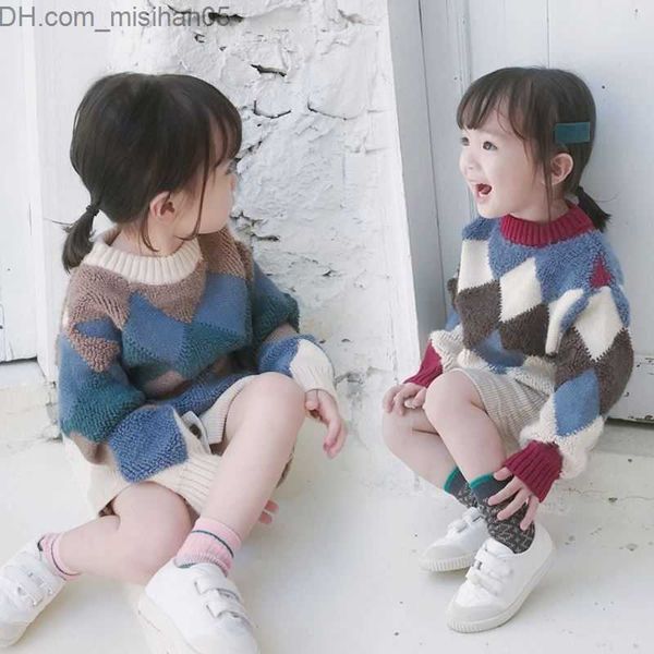 pullover korean style boys girls rhombus knitted round collar casual sweaters kid warm thicken all-match sweater children clothing 201109 z2, Blue
pullover korean style boys girls rhombus knitted round collar casual sweaters kid warm thicken all-match sweater children clothing 201109 z2, Blue