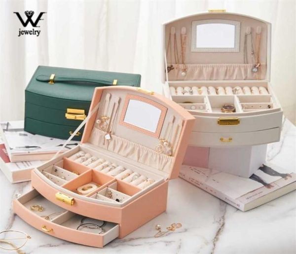 we wearresista leather jewelry box travel organizer multifunction necklace earring storage with mirror gifts 2111056194126, Black
we wearresista leather jewelry box travel organizer multifunction necklace earring storage with mirror gifts 2111056194126, Black