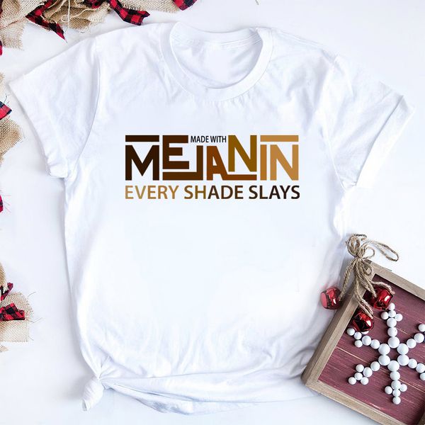 women's t-shirt made with melanin every shade slays t-shirt melanin shirt black queen tees black history month shirts short sleeve summ, White
women's t-shirt made with melanin every shade slays t-shirt melanin shirt black queen tees black history month shirts short sleeve summ, White