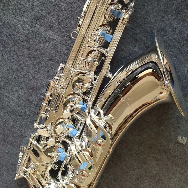 new t-w037 tenor saxophone bb tone nickel-plated silver one to one engraved pattern double rib reinforced jazz instrument with accessories
new t-w037 tenor saxophone bb tone nickel-plated silver one to one engraved pattern double rib reinforced jazz instrument with accessories