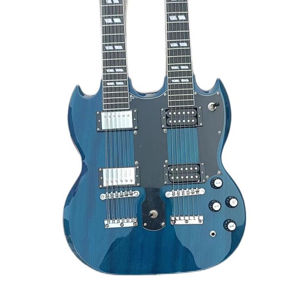 double neck electric guitar 6 strings + 12 strings blue body with high quality
double neck electric guitar 6 strings + 12 strings blue body with high quality
