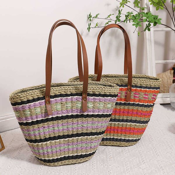 old flower stripe shoulder woven bag new style handheld bag woven bag women's beach vacation bag
old flower stripe shoulder woven bag new style handheld bag woven bag women's beach vacation bag