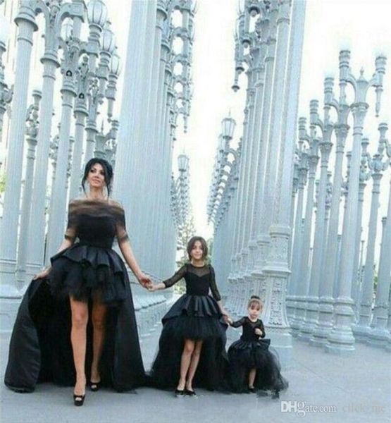 bateau long sleeves ball gown mother and daughter matching prom dresses high low tulle custom online 2016 new custom flower g2569384, Black
bateau long sleeves ball gown mother and daughter matching prom dresses high low tulle custom online 2016 new custom flower g2569384, Black