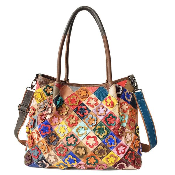shoulder bags new leather women's bag flower spliced cowhide one tote crossbody versatile large capacity 230619
shoulder bags new leather women's bag flower spliced cowhide one tote crossbody versatile large capacity 230619