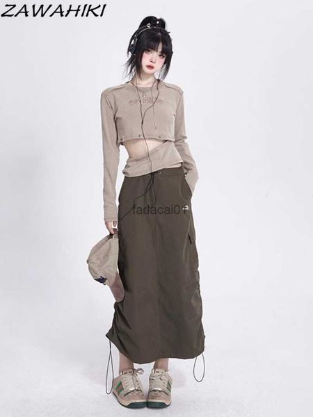 2000s khaki midi skirts women solid baggy high waisted casual long cargo skirts grunge y2k ruched drawstring punk skirts l230621, Black
2000s khaki midi skirts women solid baggy high waisted casual long cargo skirts grunge y2k ruched drawstring punk skirts l230621, Black