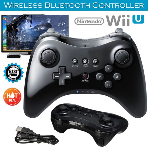 Image of Wireless Classic Pro Controller Joystick Gamepad for Nintend wii U Pro with USB Cable