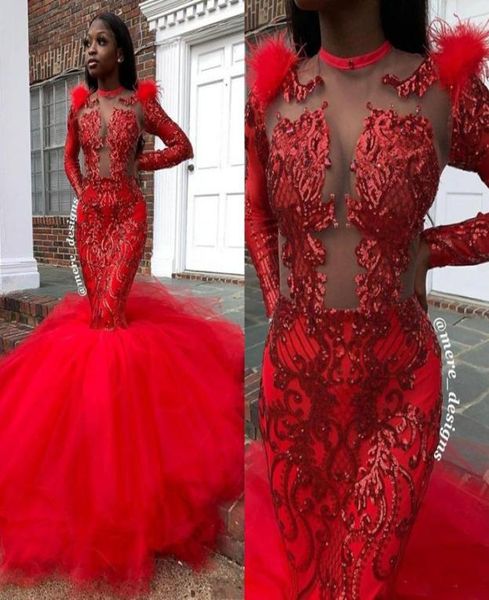 red sequined black girl mermaid prom dresses with feather long sleeves formal arabic evening gowns cocktail party dresses4948463
red sequined black girl mermaid prom dresses with feather long sleeves formal arabic evening gowns cocktail party dresses4948463