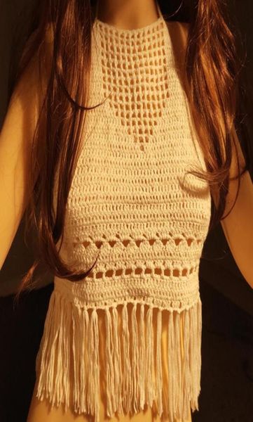 handmade crochet bikini crop tassel halter swimwear boho style women039s beach clothes1254821
handmade crochet bikini crop tassel halter swimwear boho style women039s beach clothes1254821