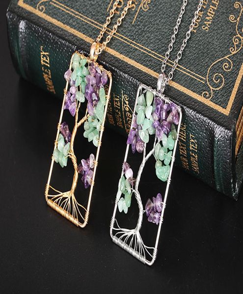 new elegant natural gemstone pendant necklaces for women girls chakra jewelry gravel beads tree of life rectangle pendant necklace1803717, Silver
new elegant natural gemstone pendant necklaces for women girls chakra jewelry gravel beads tree of life rectangle pendant necklace1803717, Silver