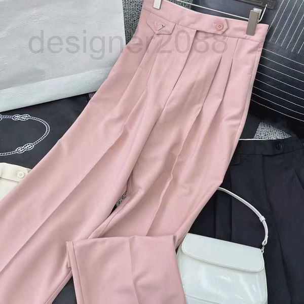 women's pants & capris designer 23 spring/summer fashion temperament letter triangle label casual high waist pleated slim straight suit, Black;white
women's pants & capris designer 23 spring/summer fashion temperament letter triangle label casual high waist pleated slim straight suit, Black;white
