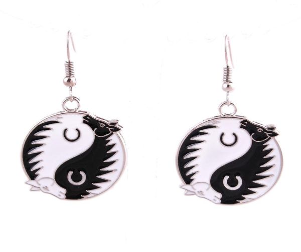 horse yin yang earring zinc alloy rhodium plated tao yinyang enameled horses amulet hooking earring jewelry 2344558, Golden
horse yin yang earring zinc alloy rhodium plated tao yinyang enameled horses amulet hooking earring jewelry 2344558, Golden