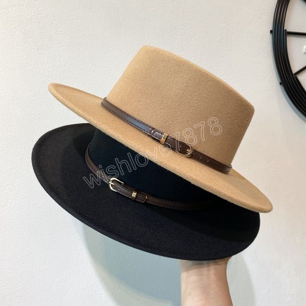 retro british style men women jazz cap autumn winter wide brim imitation woolen caps flat belt buckle decor fedoras felt hat, Blue;gray
retro british style men women jazz cap autumn winter wide brim imitation woolen caps flat belt buckle decor fedoras felt hat, Blue;gray