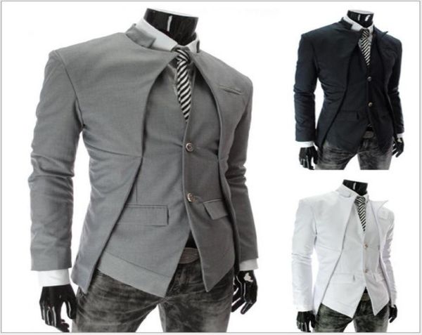 new brand men british style slim suits mens stylish design blazer casual business fashion jacket men039s clothing simple ou3413190, Black;gray
new brand men british style slim suits mens stylish design blazer casual business fashion jacket men039s clothing simple ou3413190, Black;gray
