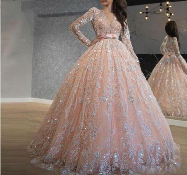 sparkly sequined lace ball gown prom dresses simple scoop neck long sleeve tulle floor length evening gown vestidos de gala8240033, Black;red
sparkly sequined lace ball gown prom dresses simple scoop neck long sleeve tulle floor length evening gown vestidos de gala8240033, Black;red