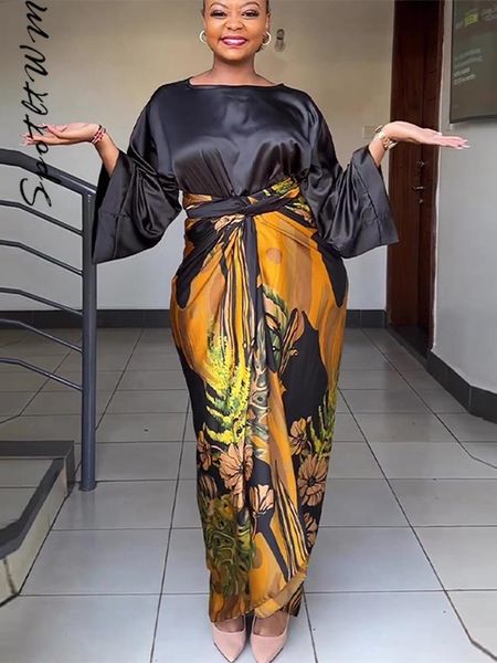 two piece dress african printed skirt two piece sets womens o neck loose flare long sleeve and lace-up skirts suit lady party club outfits 2, White
two piece dress african printed skirt two piece sets womens o neck loose flare long sleeve and lace-up skirts suit lady party club outfits 2, White