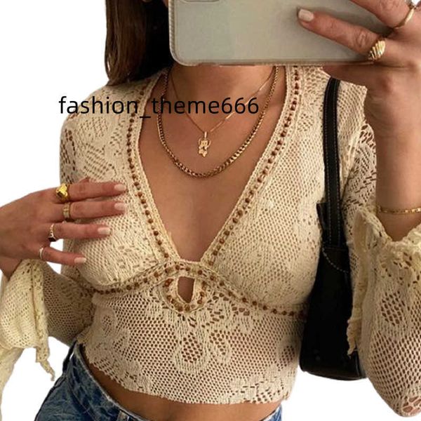women s t shirt xingqing vintage knitted crop 2000s aesthetic women flared long sleeve t shirt fairy grunge hollow out clothes streetwear 23, White
women s t shirt xingqing vintage knitted crop 2000s aesthetic women flared long sleeve t shirt fairy grunge hollow out clothes streetwear 23, White