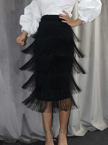 green fringe bodycon pencil skirts tassel high waist women stretch sheath midi length ladies slim jupe saias faldas l230621, Black
green fringe bodycon pencil skirts tassel high waist women stretch sheath midi length ladies slim jupe saias faldas l230621, Black