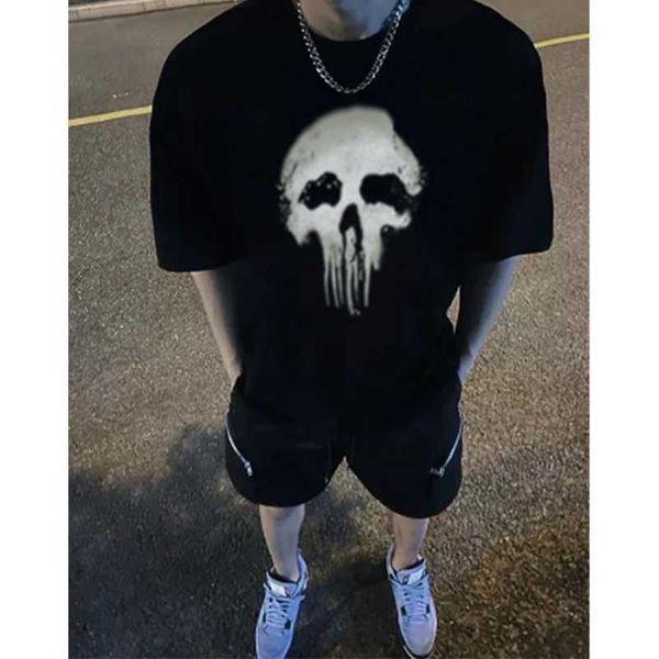 vintage american vintage style pure cotton short sleeve t-shirt men's ins fashion skull head print round neck small, White;black
vintage american vintage style pure cotton short sleeve t-shirt men's ins fashion skull head print round neck small, White;black