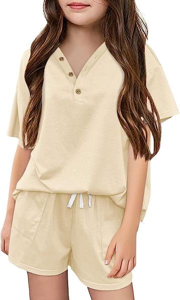 girls shorts sets short sleeve crop 2 piece cute outfits summer tracksuit romper jumpsuit size 5-14 for kids, White
girls shorts sets short sleeve crop 2 piece cute outfits summer tracksuit romper jumpsuit size 5-14 for kids, White