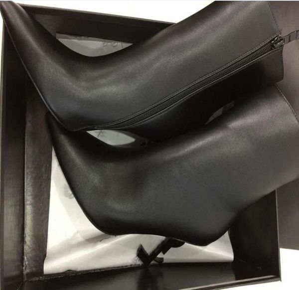 real leather brand shoes woman boots ankle highheeled shoes pointed toe high heel wedding shoes with box 10cm 8cm size 35426811112, Black
real leather brand shoes woman boots ankle highheeled shoes pointed toe high heel wedding shoes with box 10cm 8cm size 35426811112, Black