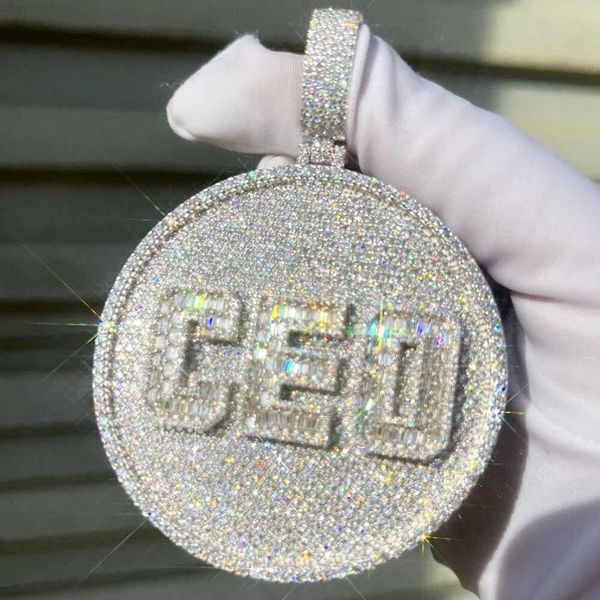 luxury big round shaped micro pave cz iced out bling letter ceo hip hop pendant for men, Silver
luxury big round shaped micro pave cz iced out bling letter ceo hip hop pendant for men, Silver