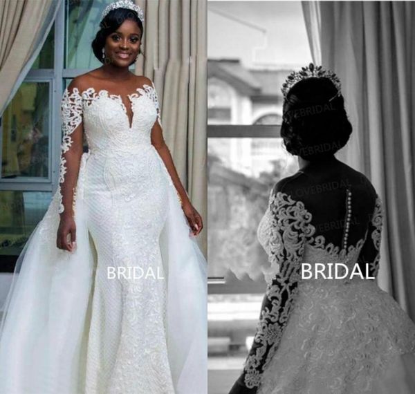 2019 new plus size wedding dresses jewel neck lace appliques sweep train detachable skirt mermaid wedding dress long sleeve bridal4508975, White
2019 new plus size wedding dresses jewel neck lace appliques sweep train detachable skirt mermaid wedding dress long sleeve bridal4508975, White