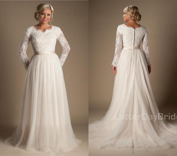 aline beaded lace tulle modest wedding dresses with long sleeves scalloped neck buttons up back full sleeves long country bridal 2624947, White
aline beaded lace tulle modest wedding dresses with long sleeves scalloped neck buttons up back full sleeves long country bridal 2624947, White