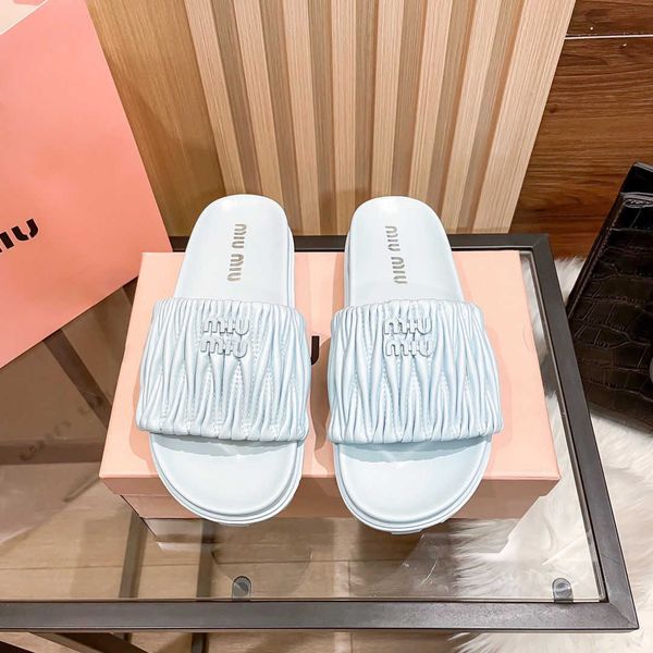 slide mius sandals beach designer shoes sheepskin women pleated round slippers for women's summer new fashion flat bottom external wear
slide mius sandals beach designer shoes sheepskin women pleated round slippers for women's summer new fashion flat bottom external wear