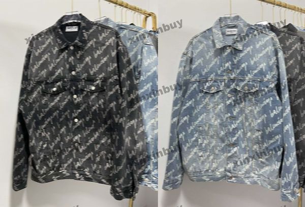 xinxinbuy men designer coat jacket paris graffiti signature fabric denim jacket long sleeve women khaki blue s-2xl, Black;brown
xinxinbuy men designer coat jacket paris graffiti signature fabric denim jacket long sleeve women khaki blue s-2xl, Black;brown