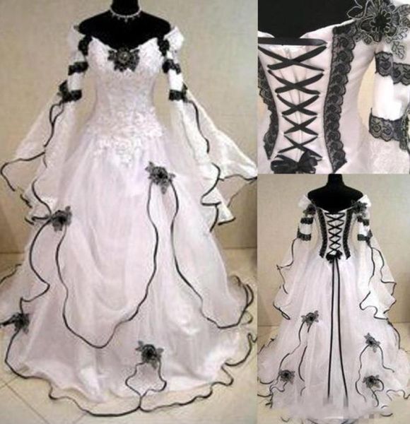2022 vintage plus size a line wedding dresses gown fancy long bell sleeves black lace corset back retro gothic bridal gowns we5902794, White
2022 vintage plus size a line wedding dresses gown fancy long bell sleeves black lace corset back retro gothic bridal gowns we5902794, White