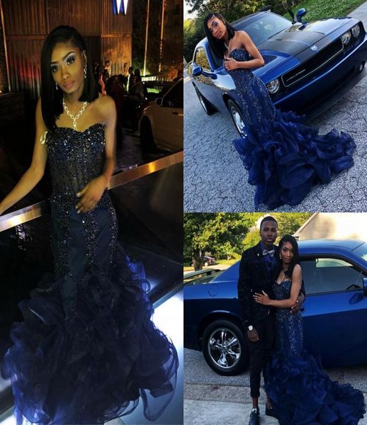 2018 sparkly crystal sequined mermaid prom dresses sweetheart strapless navy evening party gowns african black girl organza dresse2092516
2018 sparkly crystal sequined mermaid prom dresses sweetheart strapless navy evening party gowns african black girl organza dresse2092516