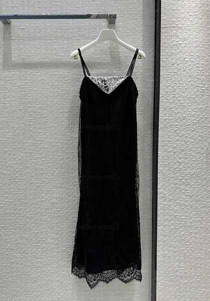 summer dress for woman elegant clothes logo embroidery triangle collision color patchwork french halter lace dresses women party dress 0607, Black;gray
summer dress for woman elegant clothes logo embroidery triangle collision color patchwork french halter lace dresses women party dress 0607, Black;gray