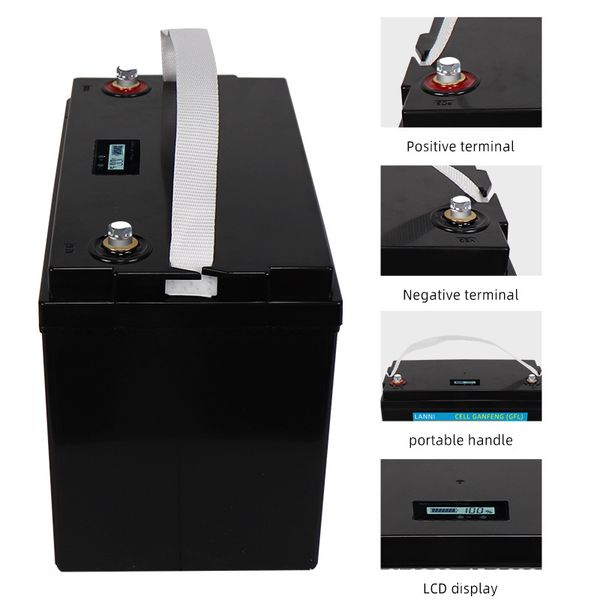 deep cycle lifepo4 12v 100ah storage battery lithium iron phosphate batteries pack for solar system built-in bms
deep cycle lifepo4 12v 100ah storage battery lithium iron phosphate batteries pack for solar system built-in bms