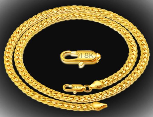 20inch snake chains necklaces 18k gold 925 silver plated necklace bracelet 5mm fashion for men womens jewelry 190145
20inch snake chains necklaces 18k gold 925 silver plated necklace bracelet 5mm fashion for men womens jewelry 190145