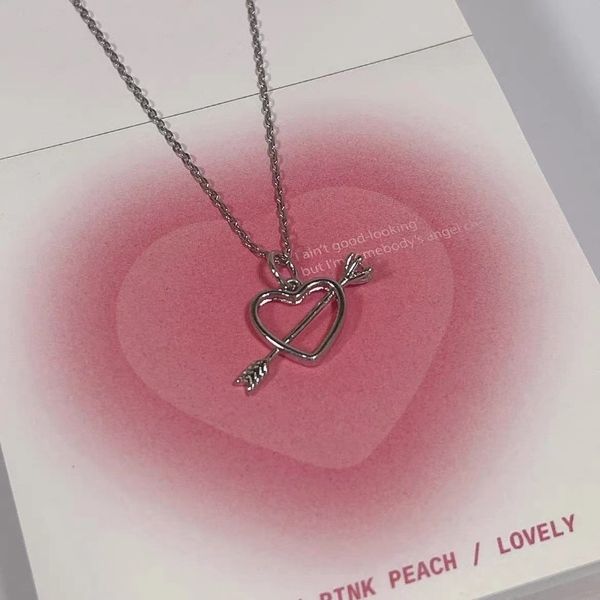 pendant necklaces necklace female light luxury inlaid one through the heart clavicle chain tanabata gift 230630, Silver
pendant necklaces necklace female light luxury inlaid one through the heart clavicle chain tanabata gift 230630, Silver