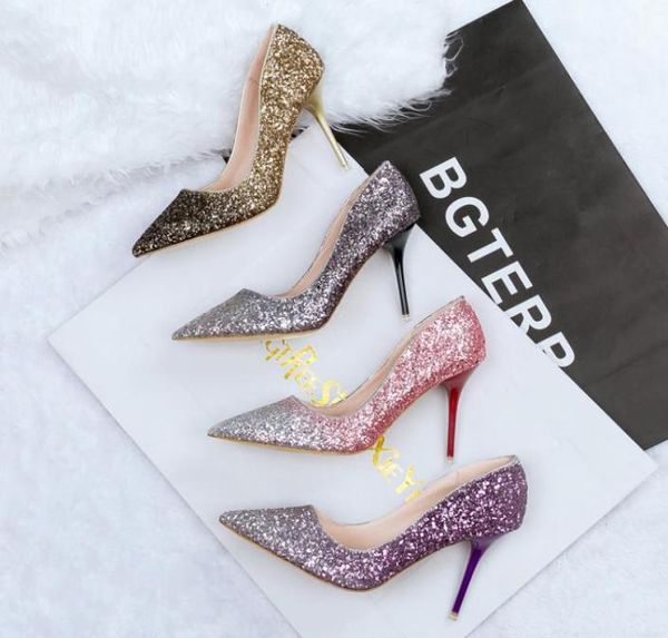 blingbling ombre wedding dresses 2021 celebrity inspired formal shoes high heels 95cm glold silver pink purple prom shoes2846186, Black
blingbling ombre wedding dresses 2021 celebrity inspired formal shoes high heels 95cm glold silver pink purple prom shoes2846186, Black