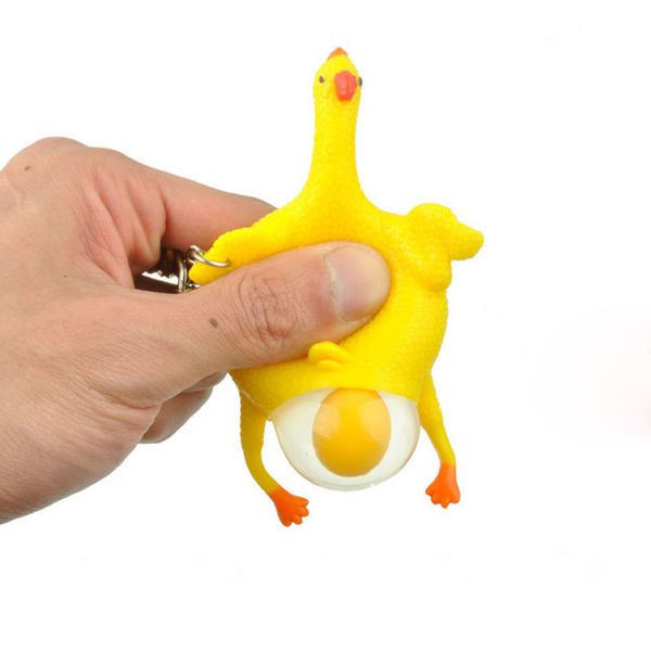 new key chain pendant funny spoof gadgets toy chicken egg laying hens crowded stress ball keychain keyring relief gift jewelry accessories, Slivery;golden
new key chain pendant funny spoof gadgets toy chicken egg laying hens crowded stress ball keychain keyring relief gift jewelry accessories, Slivery;golden