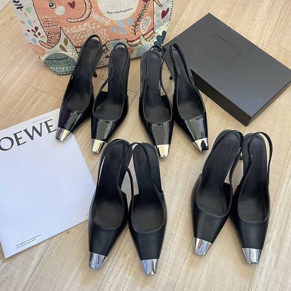 2023 saints blade slingback sandal designer women 7cm 9cm high heels ys black patent leather square sliver metal toe wedding party dress sho
2023 saints blade slingback sandal designer women 7cm 9cm high heels ys black patent leather square sliver metal toe wedding party dress sho