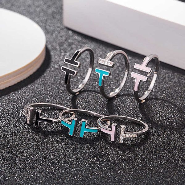 famous brand japan and south korea s925 sterling silver drop glue set diamond double t-letter open ring fashion simple elegant women's
famous brand japan and south korea s925 sterling silver drop glue set diamond double t-letter open ring fashion simple elegant women's
